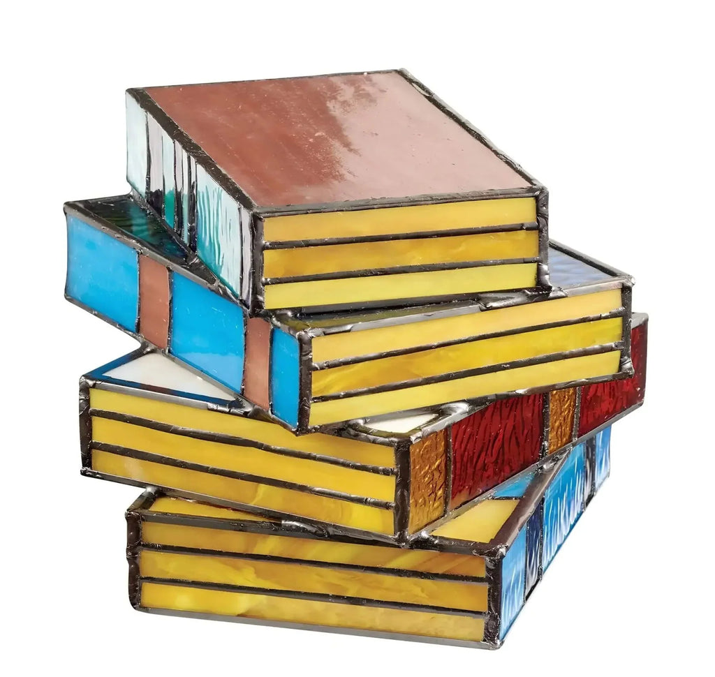 Stained Glass Book Stack Table Lamp – view 4