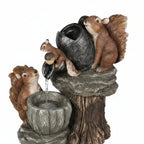 Solar Garden Fountain with Duck Figurines – view 5