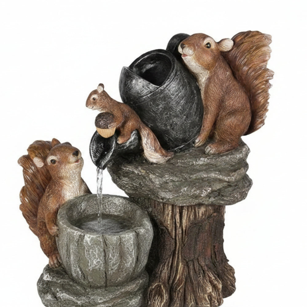 Solar Garden Fountain with Duck Figurines – view 5