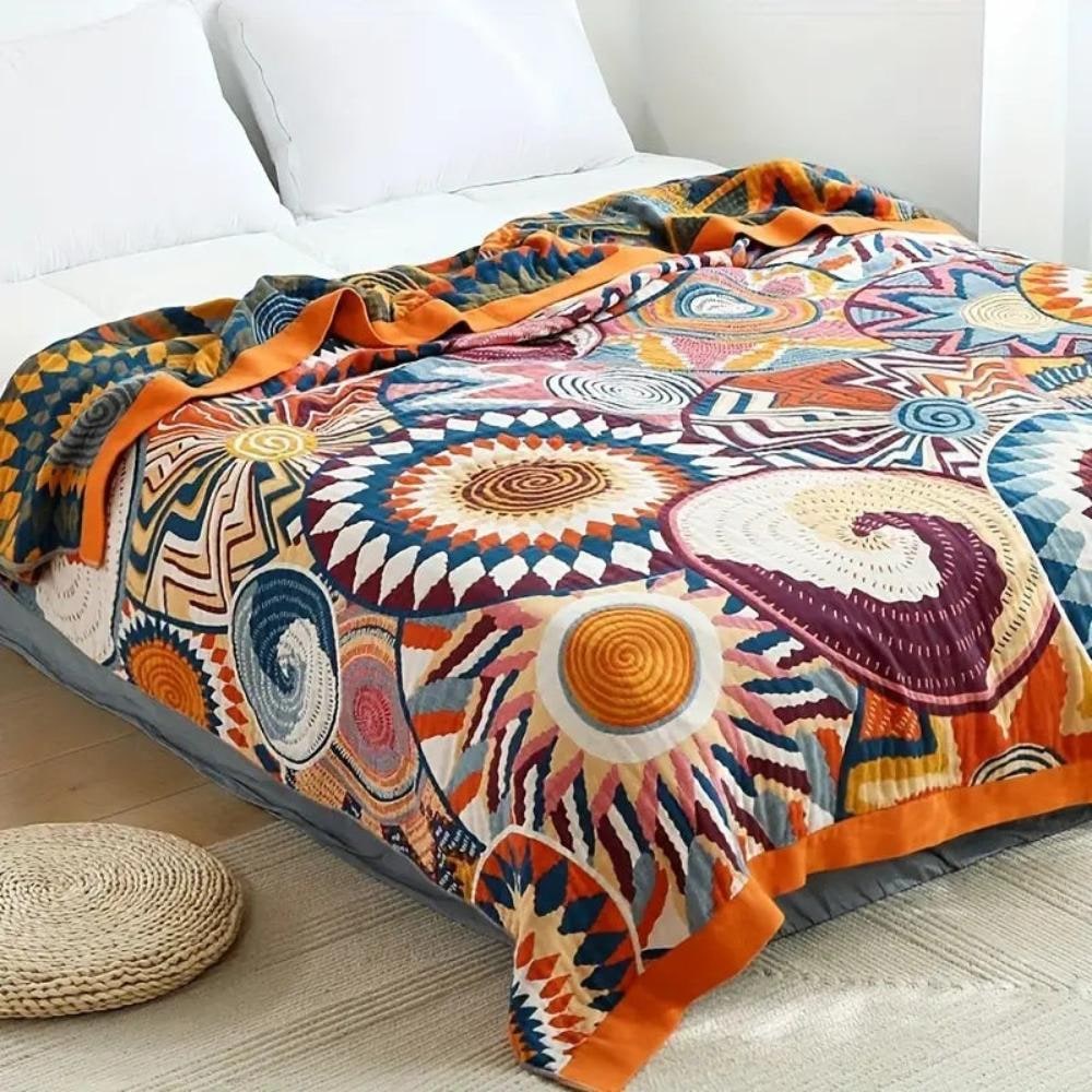 Bohemian Cotton Throw Blanket – view 3