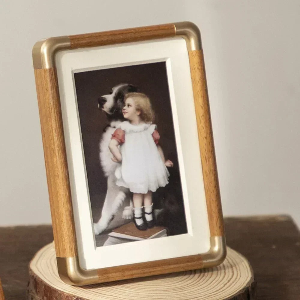 Solid Wood & Brass Tabletop Photo Frame – view 4